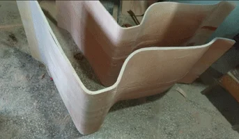 Ahşap işleme frekansta basılmış özel koltuk